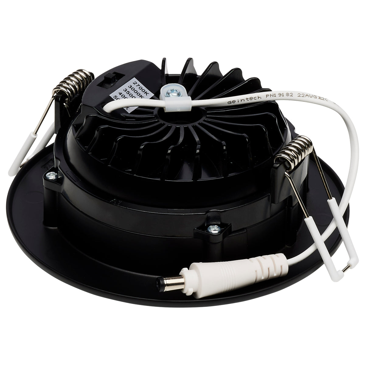 12 Watt LED Direct Wire Downlight - GimbaLED - 4 Inch - CCT Selectable - Round - Remote Driver - Black Finish - 850 Lumens - 120 Volt