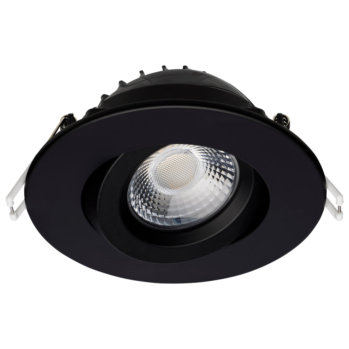 12 Watt LED Direct Wire Downlight - GimbaLED - 4 Inch - CCT Selectable - Round - Remote Driver - Black Finish - 850 Lumens - 120 Volt