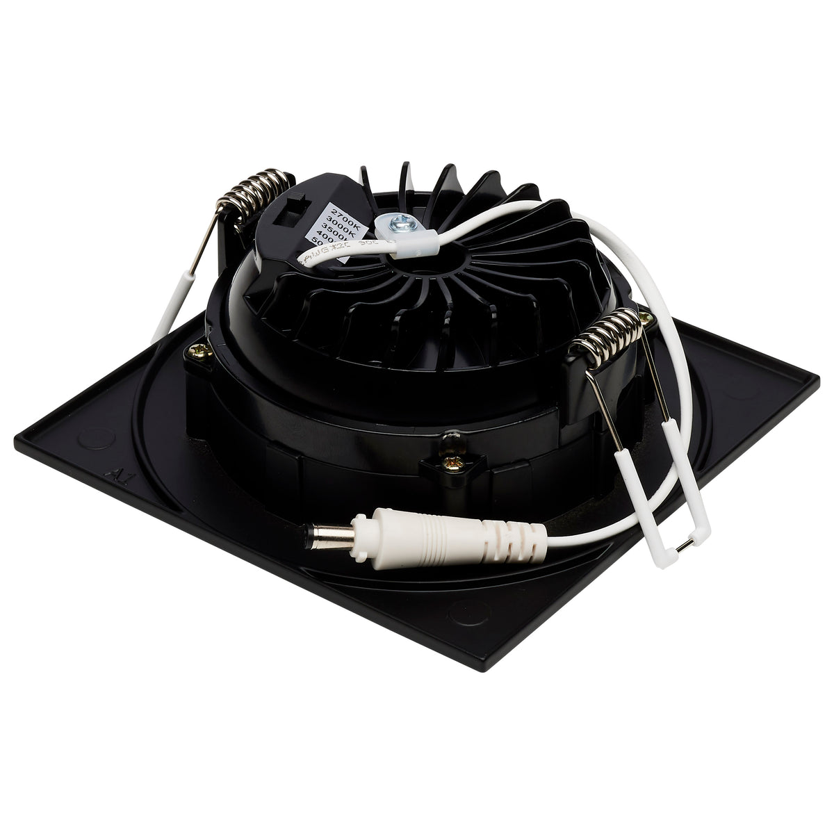 12 Watt LED Direct Wire Downlight - GimbaLED - 4 Inch - CCT Selectable - Square - Remote Driver - Black Finish - 850 Lumens - 120 Volt