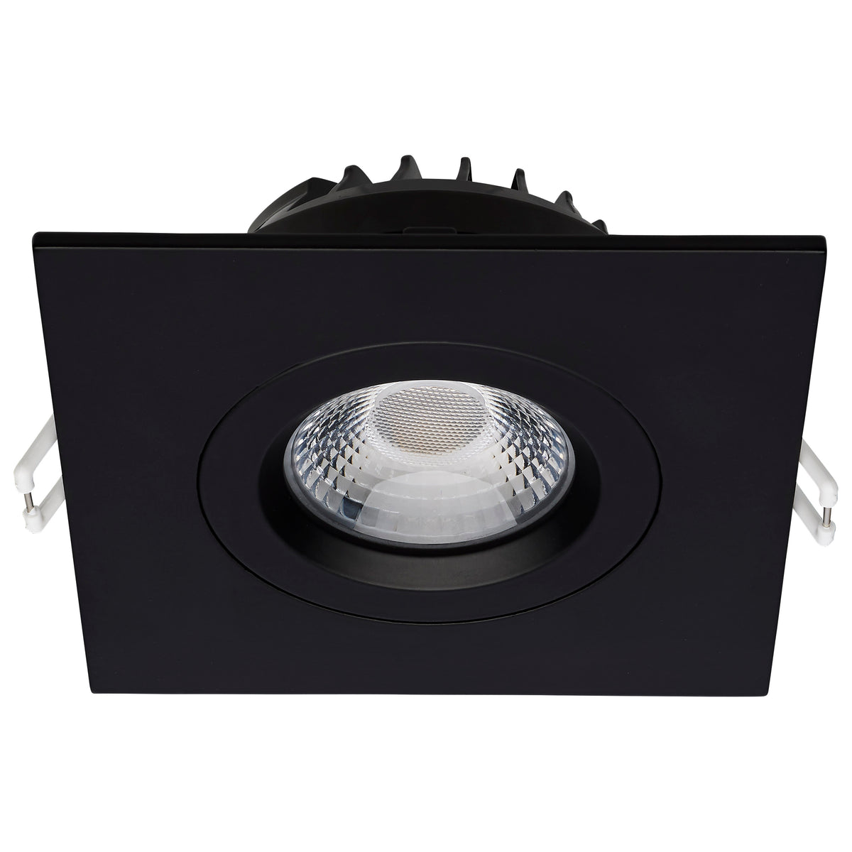 12 Watt LED Direct Wire Downlight - GimbaLED - 4 Inch - CCT Selectable - Square - Remote Driver - Black Finish - 850 Lumens - 120 Volt