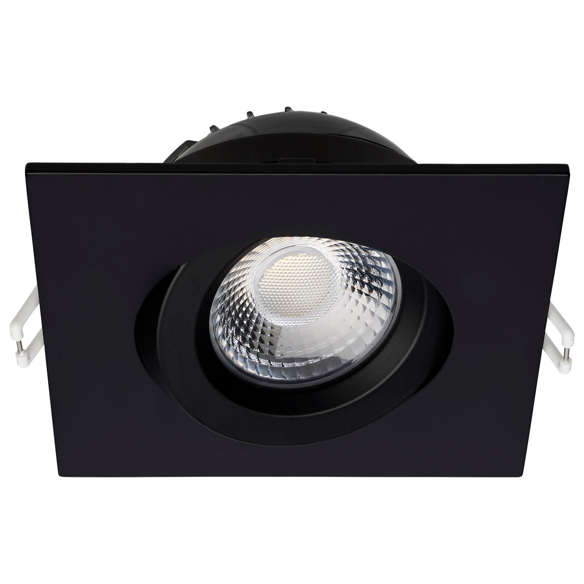 12 Watt LED Direct Wire Downlight - GimbaLED - 4 Inch - CCT Selectable - Square - Remote Driver - Black Finish - 850 Lumens - 120 Volt