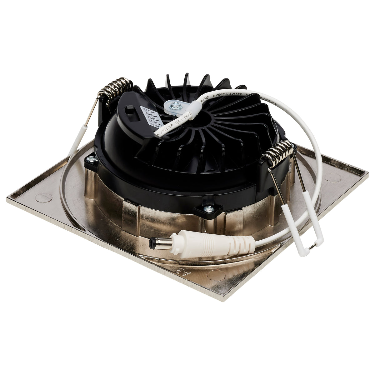 12 Watt LED Direct Wire Downlight - GimbaLED - 4 Inch - CCT Selectable - Square - Remote Driver - Brushed Nickel Finish - 850 Lumens - 120 Volt