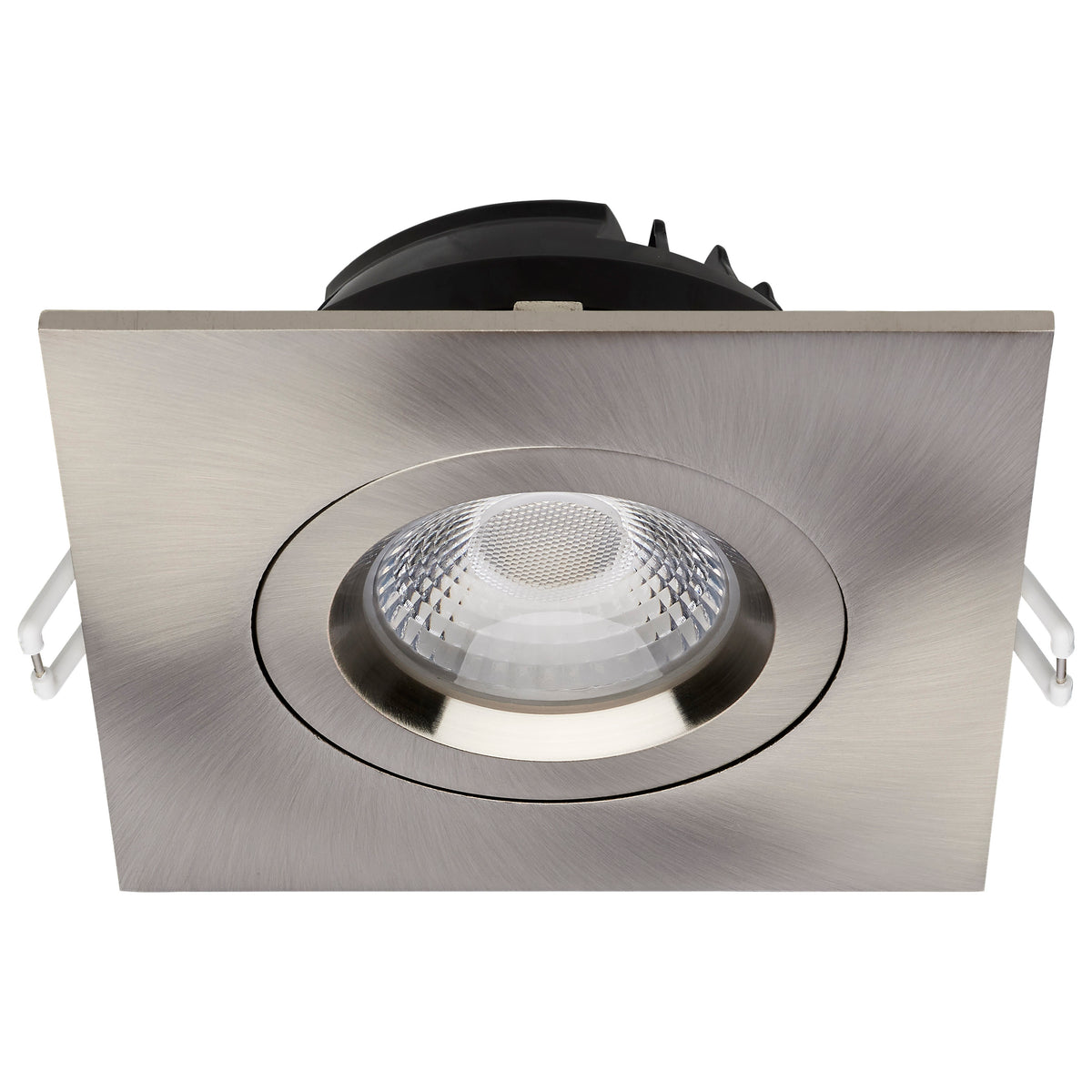 12 Watt LED Direct Wire Downlight - GimbaLED - 4 Inch - CCT Selectable - Square - Remote Driver - Brushed Nickel Finish - 850 Lumens - 120 Volt