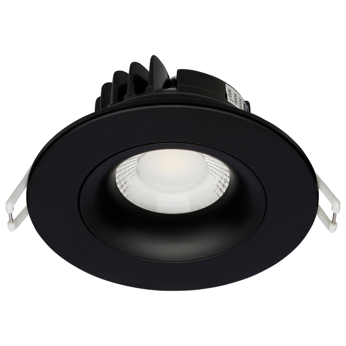 12 Watt LED Direct Wire Downlight - GimbaLED - 3.5 Inch - CCT Selectable - Round - Remote Driver - Black Finish - 840 Lumens - 120 Volt
