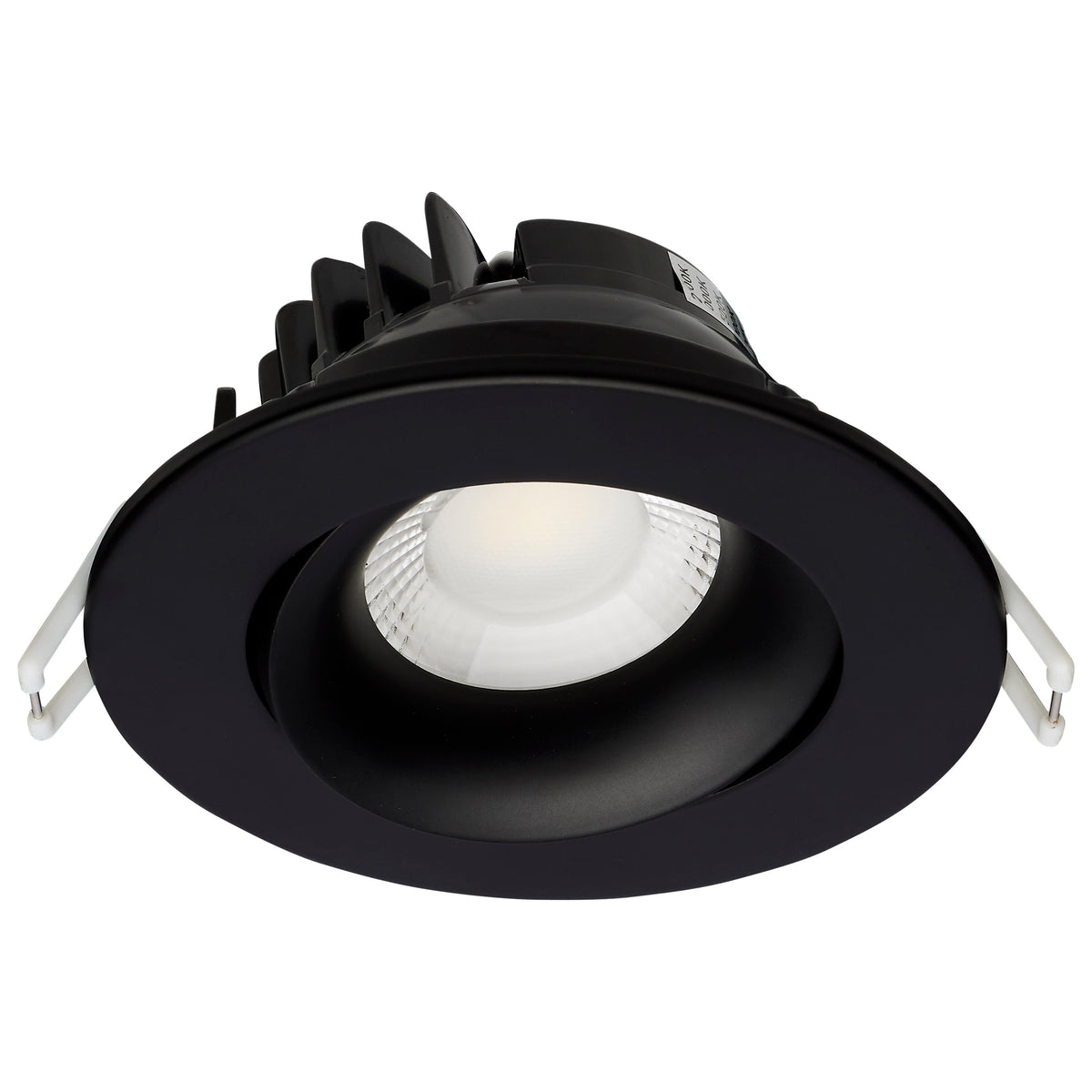 12 Watt LED Direct Wire Downlight - GimbaLED - 3.5 Inch - CCT Selectable - Round - Remote Driver - Black Finish - 840 Lumens - 120 Volt