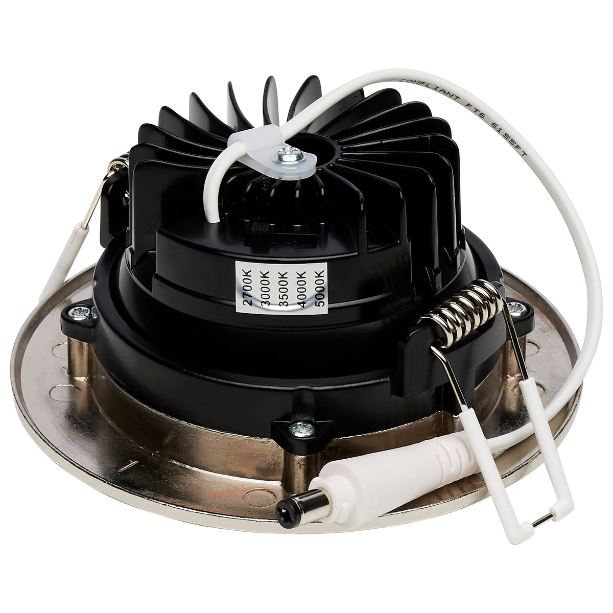12 Watt LED Direct Wire Downlight - GimbaLED - 3.5 Inch - CCT Selectable - Round - Remote Driver - Brushed Nickel Finish - 840 Lumens - 120 Volt