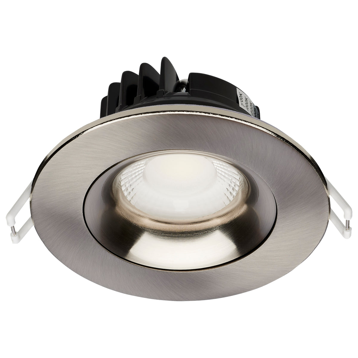 12 Watt LED Direct Wire Downlight - GimbaLED - 3.5 Inch - CCT Selectable - Round - Remote Driver - Brushed Nickel Finish - 840 Lumens - 120 Volt