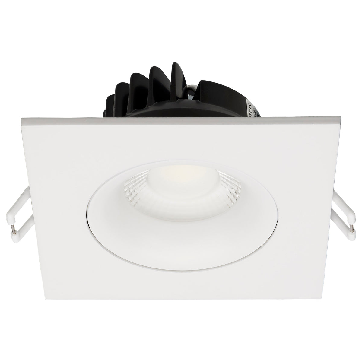 12 Watt LED Direct Wire Downlight - GimbaLED - 3.5 Inch - CCT Selectable - Square - Remote Driver - White Finish - 840 Lumens - 120 Volt