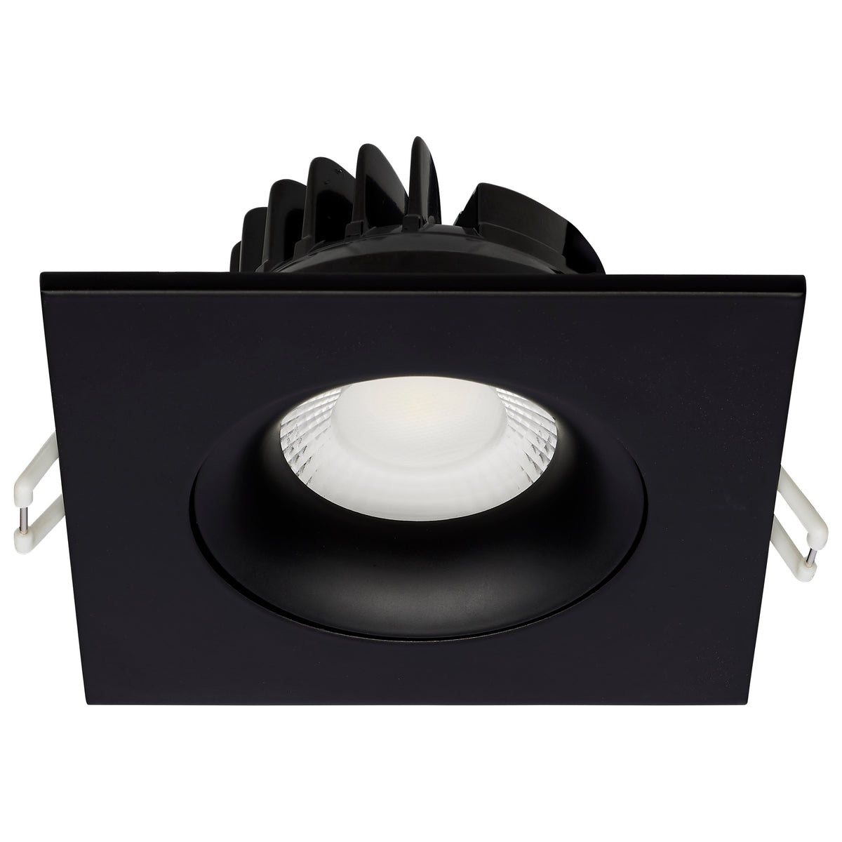 12 Watt LED Direct Wire Downlight - GimbaLED - 3.5 Inch - CCT Selectable - Square - Remote Driver - Black Finish - 840 Lumens - 120 Volt