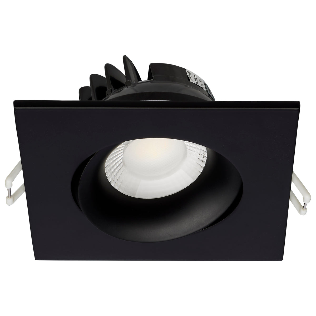 12 Watt LED Direct Wire Downlight - GimbaLED - 3.5 Inch - CCT Selectable - Square - Remote Driver - Black Finish - 840 Lumens - 120 Volt