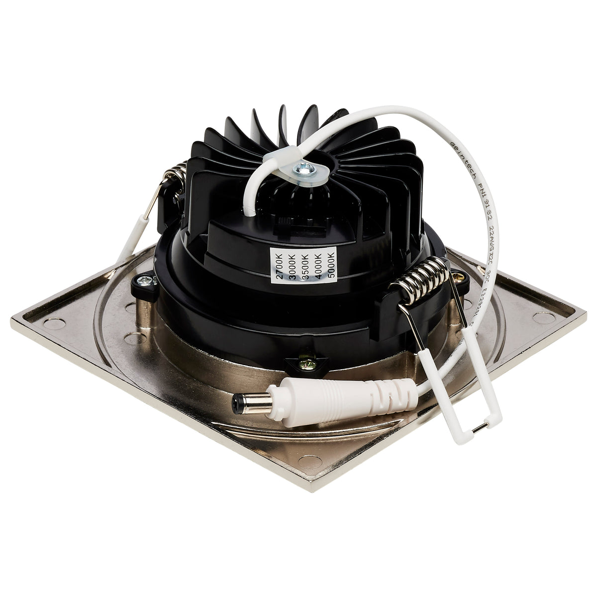 12 Watt LED Direct Wire Downlight - GimbaLED - 3.5 Inch - CCT Selectable - Square - Remote Driver - Brushed Nickel Finish - 840 Lumens - 120 Volt