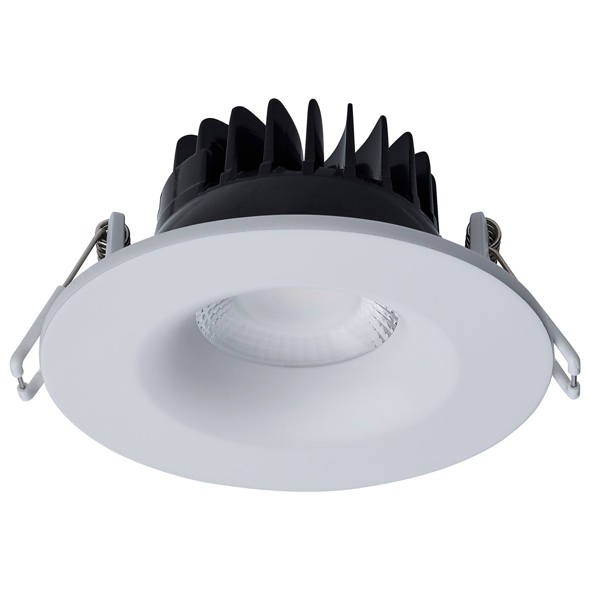 10 Watt LED Direct Wire Downlight - Remote Driver - CCT Selectable - Dimmable - Round - White Finish