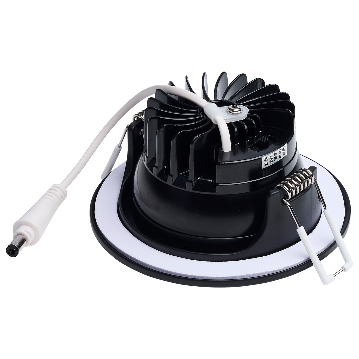10 Watt LED Direct Wire Downlight - Remote Driver - CCT Selectable - Dimmable - Round - Black Finish