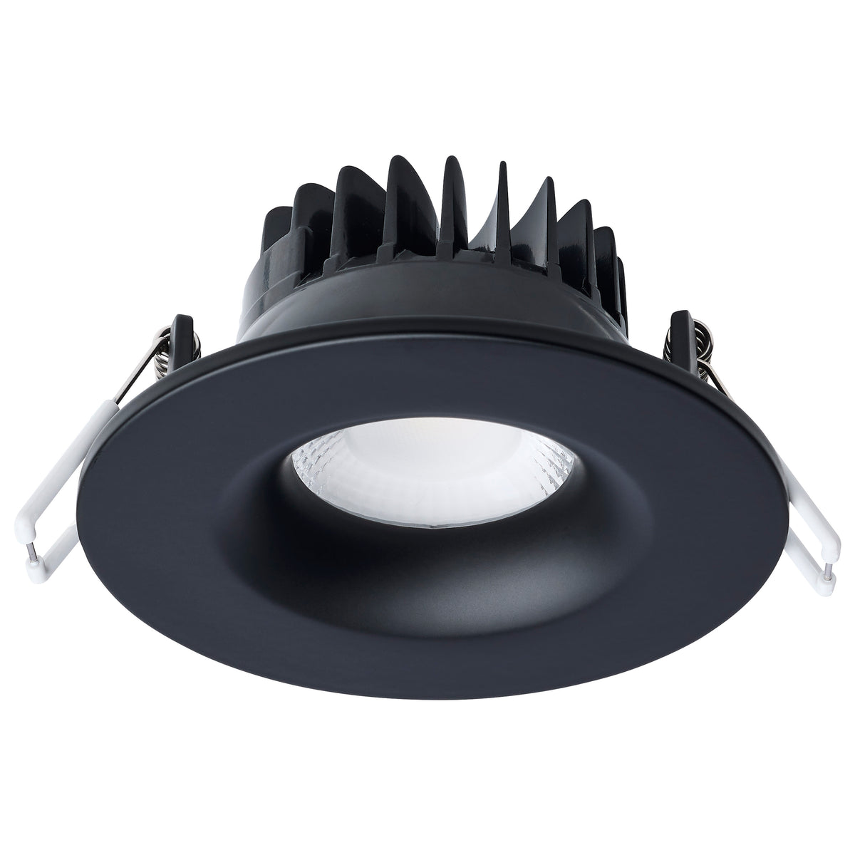 10 Watt LED Direct Wire Downlight - Remote Driver - CCT Selectable - Dimmable - Round - Black Finish