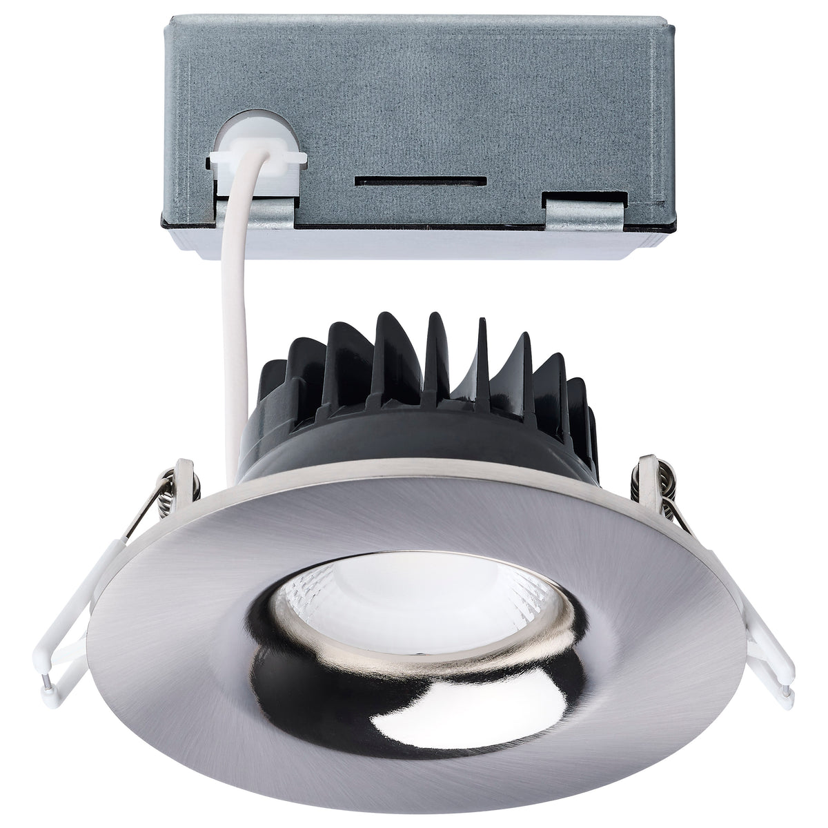 10 Watt LED Direct Wire Downlight - Remote Driver - Selectable - Dimmable - Round - Brushed Nickel Finish product image
