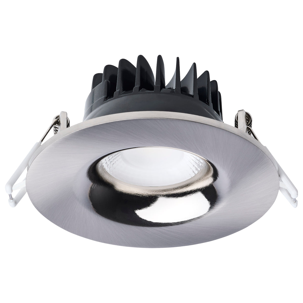 10 Watt LED Direct Wire Downlight - Remote Driver - CCT Selectable - Dimmable - Round - Brushed Nickel Finish