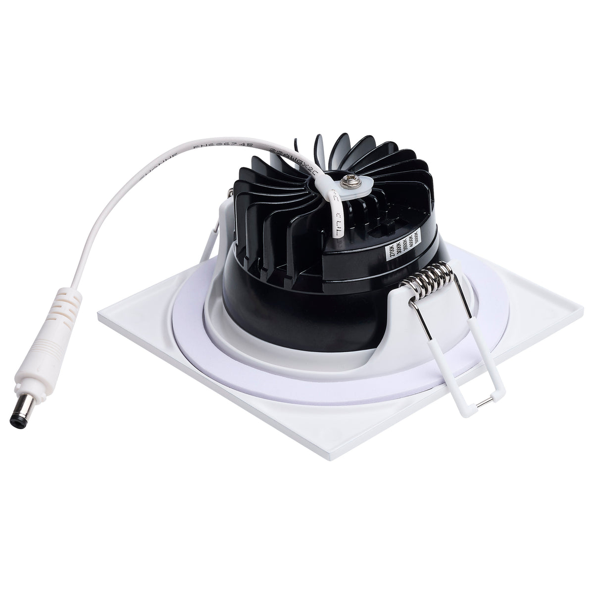 10 Watt LED Direct Wire Downlight - Remote Driver - CCT Selectable - Dimmable - Square - White Finish