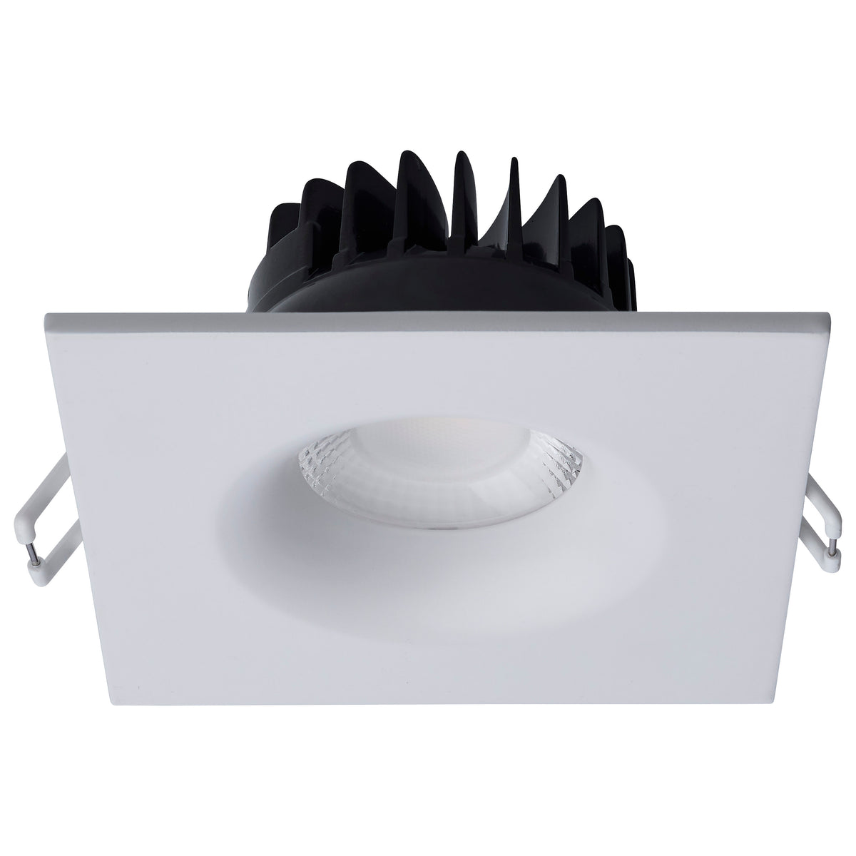 10 Watt LED Direct Wire Downlight - Remote Driver - CCT Selectable - Dimmable - Square - White Finish