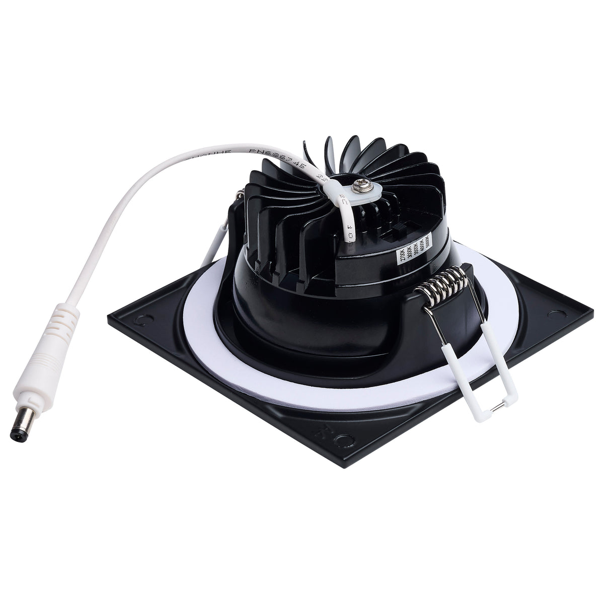 10 Watt LED Direct Wire Downlight - Remote Driver - CCT Selectable - Dimmable - Square - Black Finish