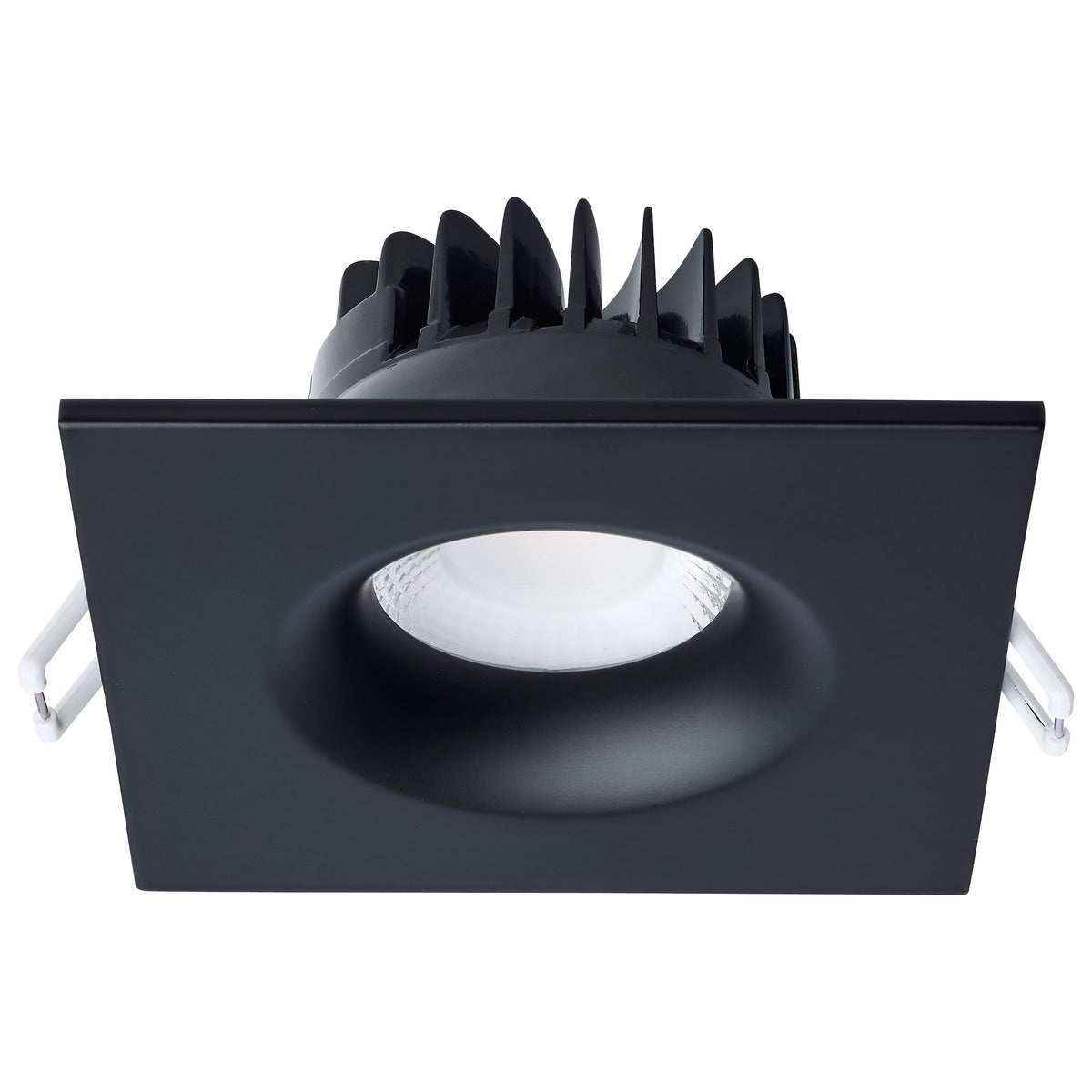 10 Watt LED Direct Wire Downlight - Remote Driver - CCT Selectable - Dimmable - Square - Black Finish