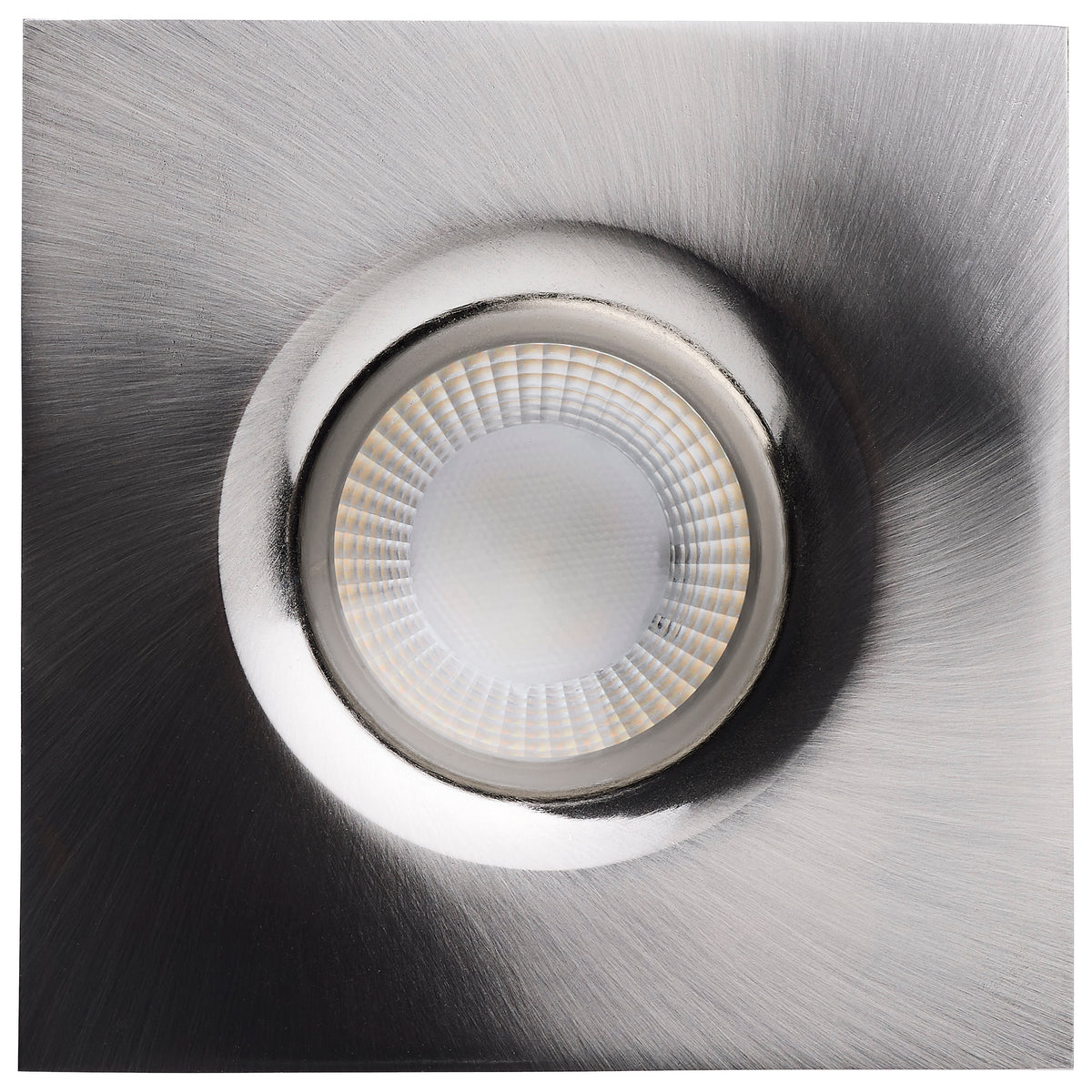 10 Watt LED Direct Wire Downlight - Remote Driver - CCT Selectable - Dimmable - Square - Brushed Nickel Finish