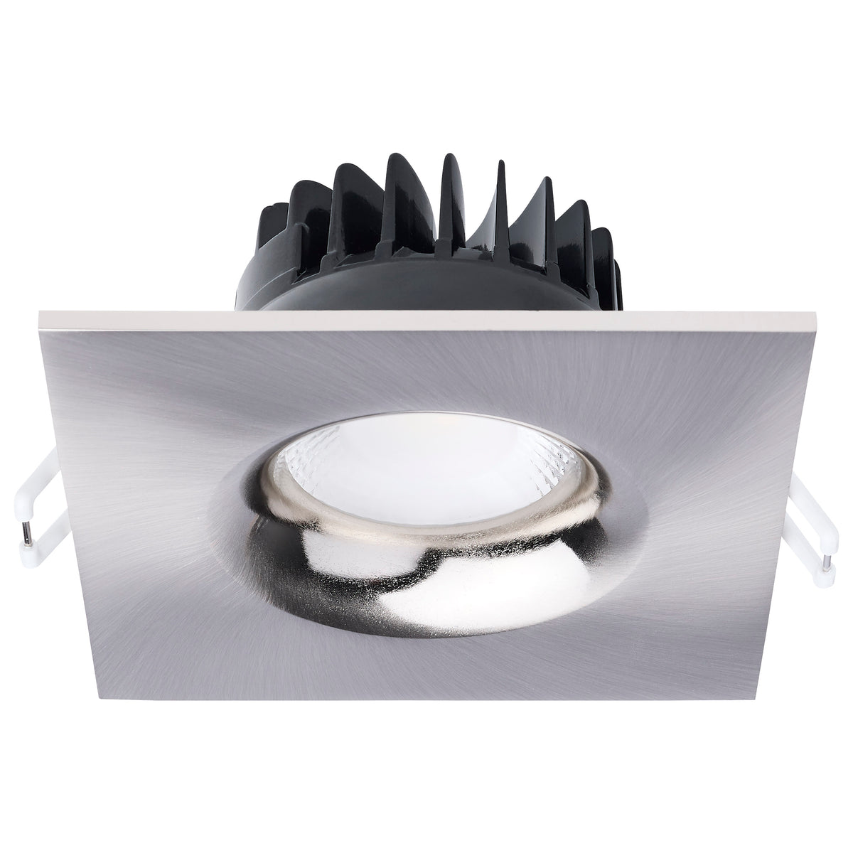 10 Watt LED Direct Wire Downlight - Remote Driver - CCT Selectable - Dimmable - Square - Brushed Nickel Finish