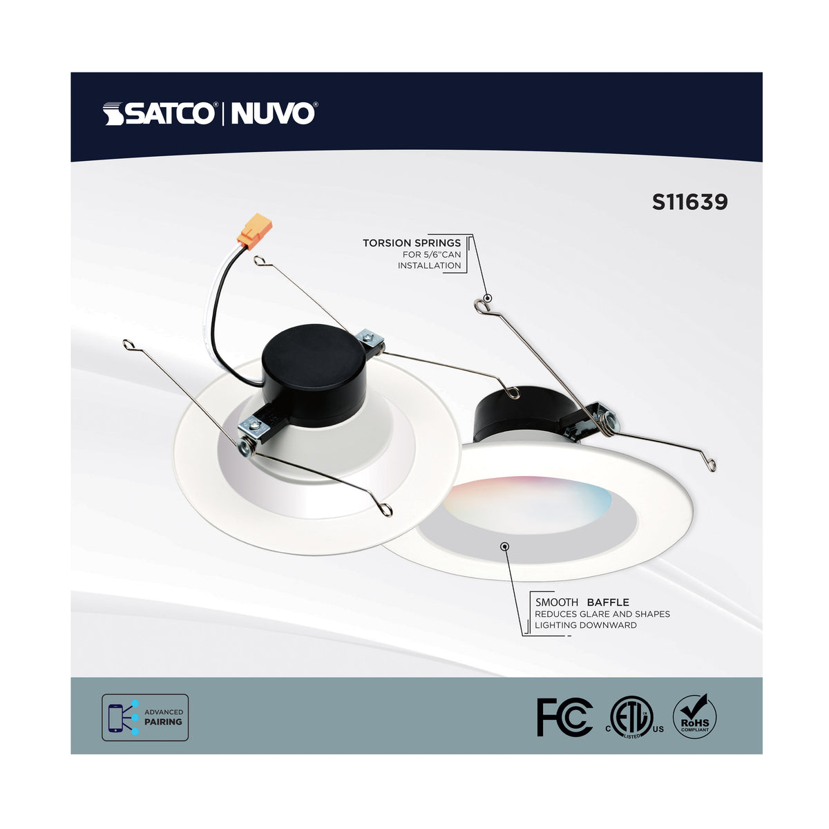 Starfish - 11 Watt LED Retrofit Downlight - 5-6 Inch - RGBTW - Round - White Finish