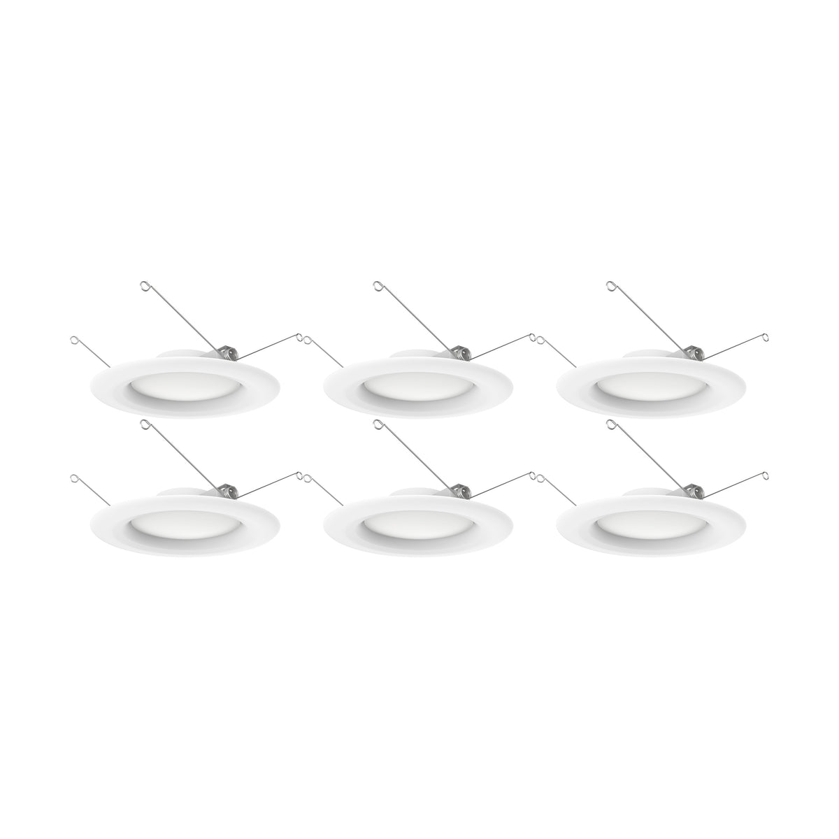 9.2 Watt - LED Downlight Retrofit - 5-6 inch - 90 CRI - 3000K - 120 Volt - Pack of 6 bulb or fixture view