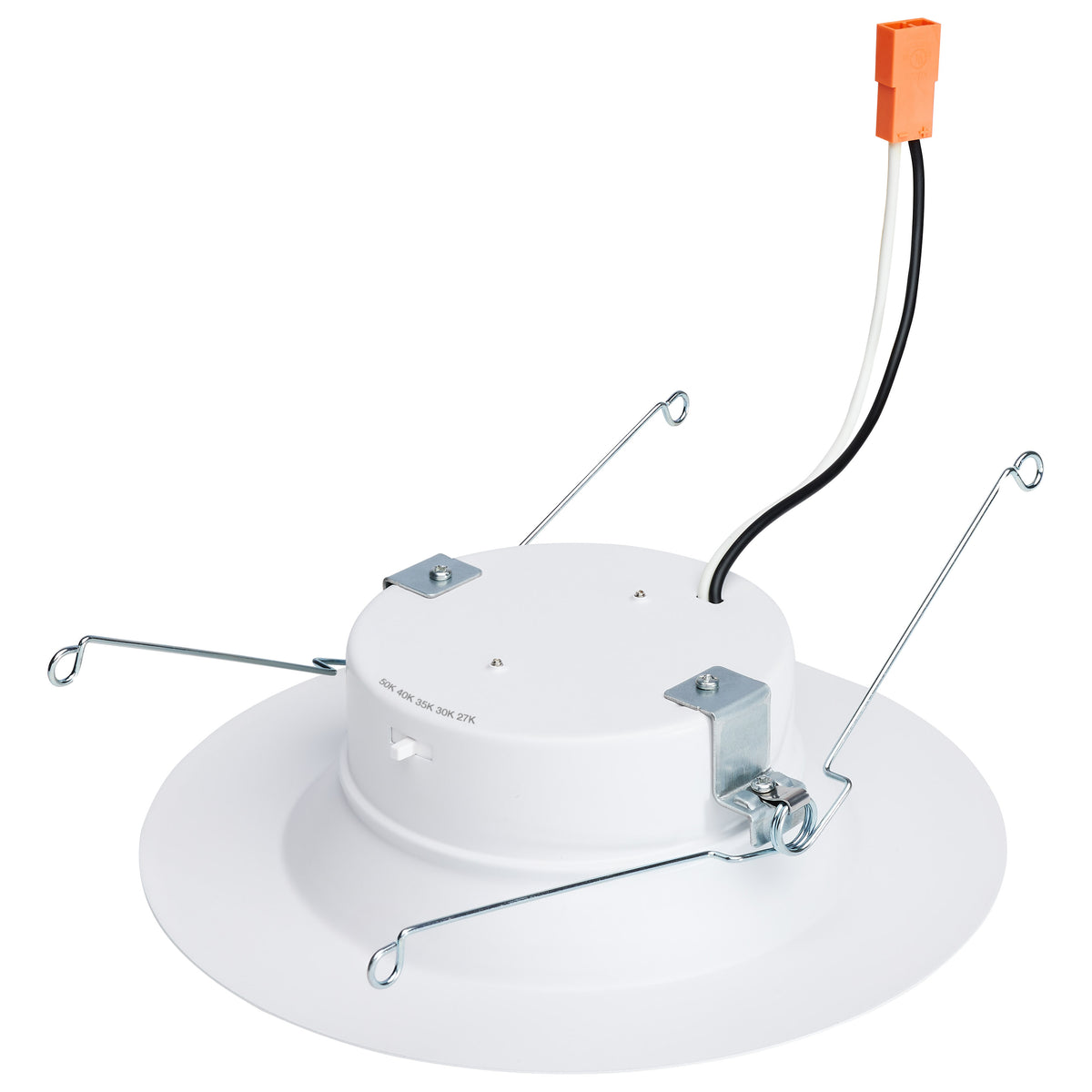 12.5 Watt LED High Lumen Downlight Retrofit - 5-6 Inch - 27K/30K/35K/40K/50K CCT Selectable - 120 Volts - Dimmable - White Finish