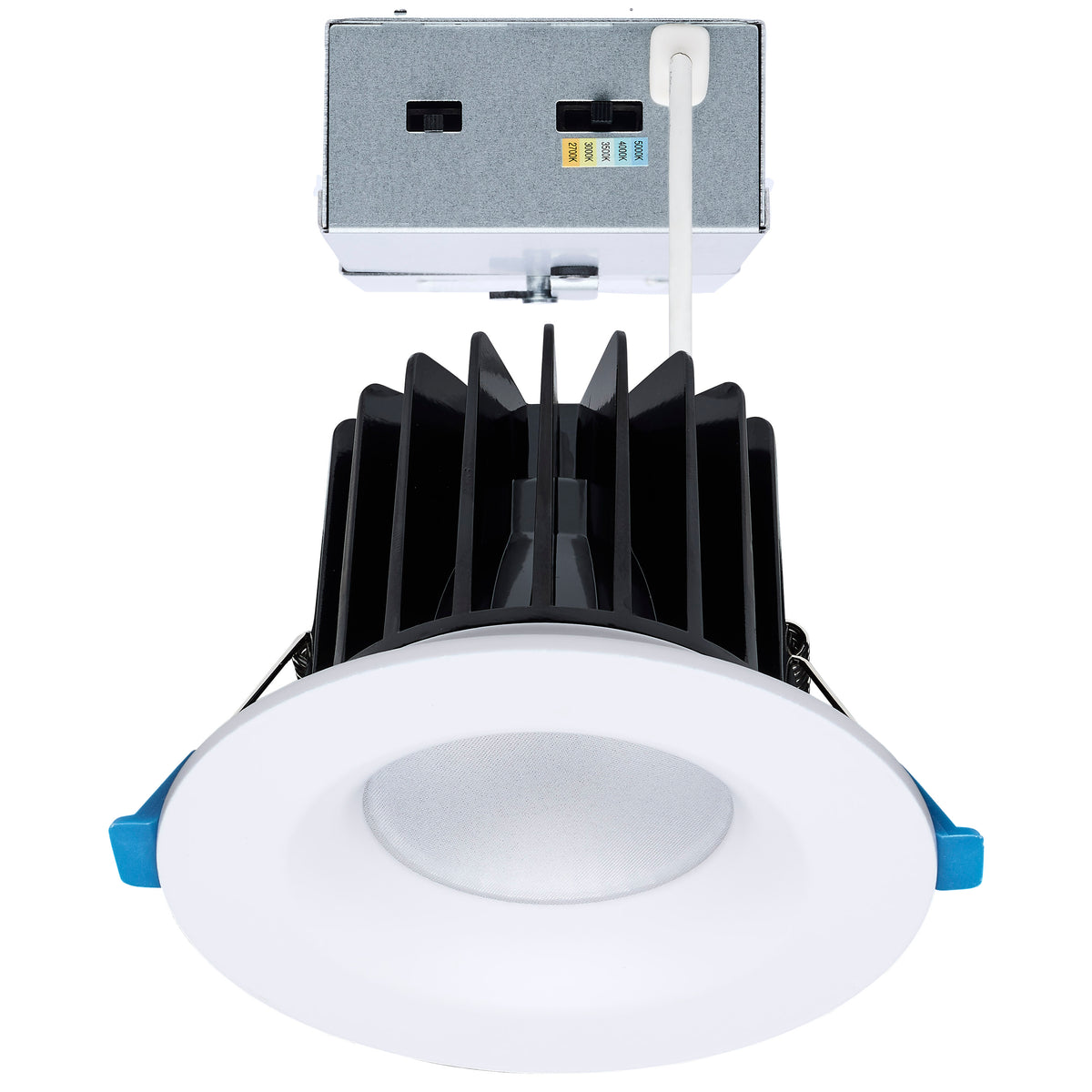 16/20/24 Watt LED Remote Driver Downlight - 27K/30K/35K/40K/50K - Field Selectable - Round - White Finish - Dual Dimming