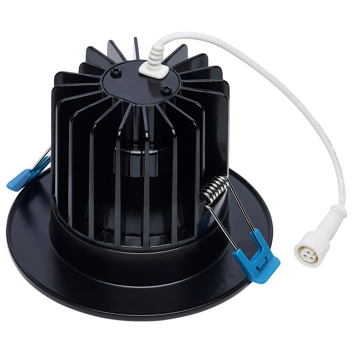 16/20/24 Watt LED Remote Driver Downlight - 27K/30K/35K/40K/50K CCT - Field Selectable - Round - Black Finish - Dual Dimming - 120-277 Volt