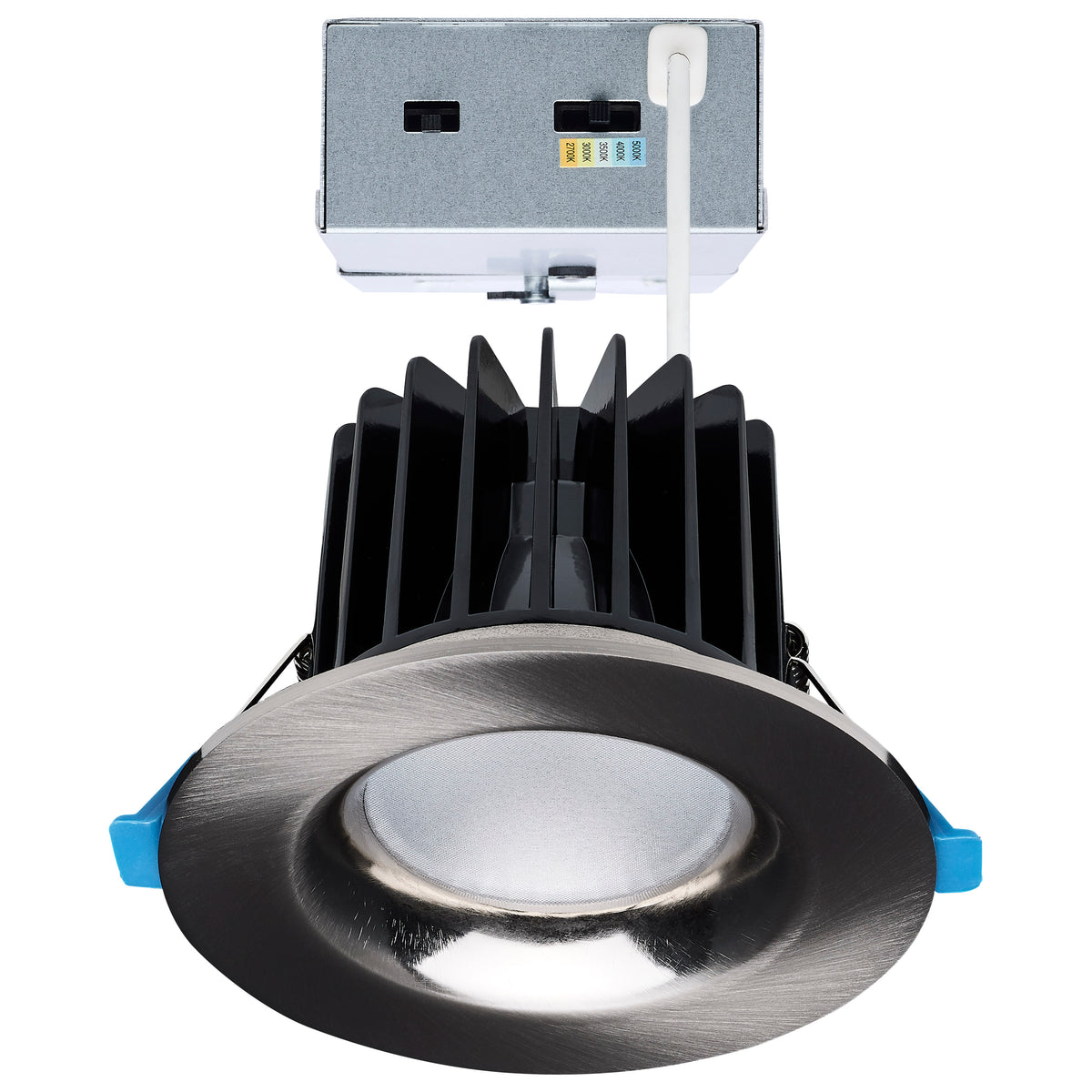 16/20/24 Watt LED Remote Driver Downlight - 27K/30K/35K/40K/50K - Field Selectable - Round - Brushed Nickel Finish - Dual