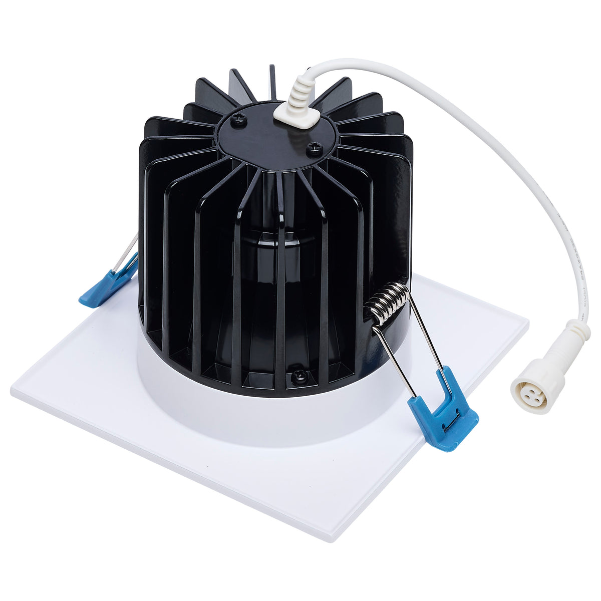 16/20/24 Watt LED Remote Driver Downlight - 27K/30K/35K/40K/50K CCT - Field Selectable - Square - White Finish - Dual Dimming - 120-277 Volt