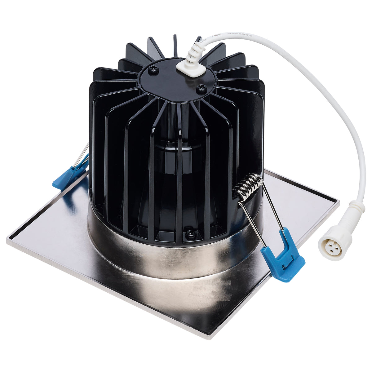 16/20/24 Watt LED Remote Driver Downlight - 27K/30K/35K/40K/50K CCT - Field Selectable - Square - Brushed Nickel Finish - Dual Dimming - 120-277 Volt