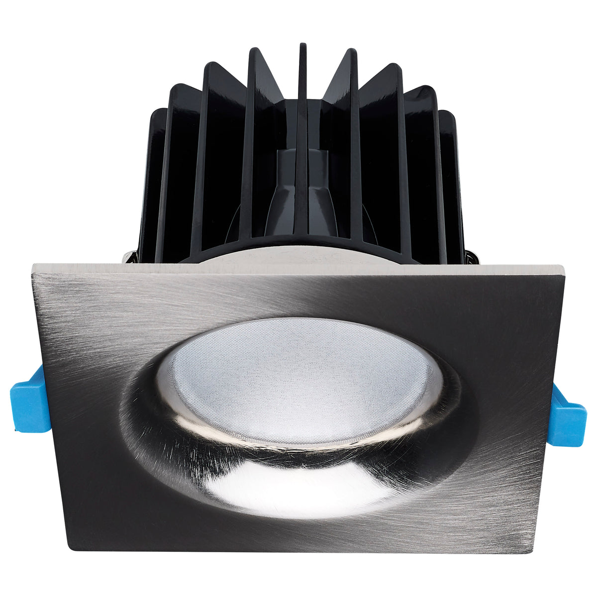 16/20/24 Watt LED Remote Driver Downlight - 27K/30K/35K/40K/50K CCT - Field Selectable - Square - Brushed Nickel Finish - Dual Dimming - 120-277 Volt