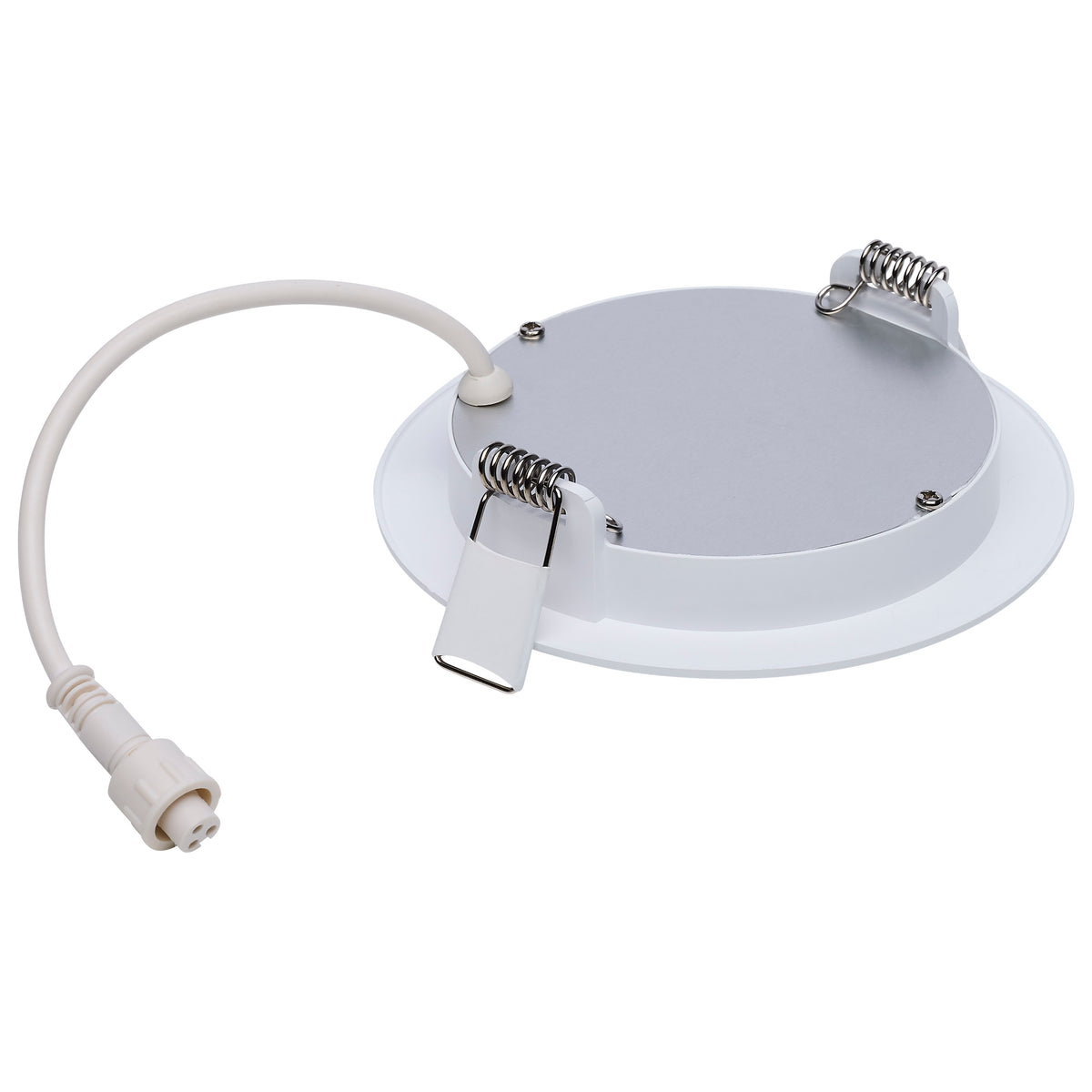 8 Watt LED Direct Wire Performer Series Downlight - Remote Driver - 4 Inch - 27K/3K/35K/4K/5K CCT Selectable - Round - Flat Face - White Finish