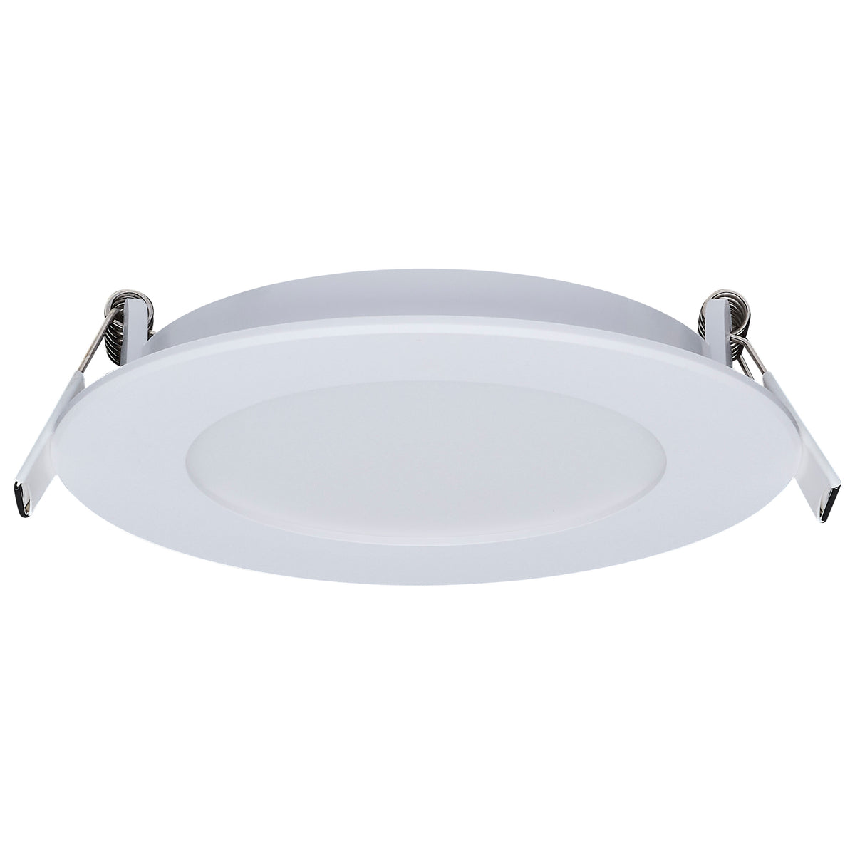 8 Watt LED Direct Wire Performer Series Downlight - Remote Driver - 4 Inch - 27K/3K/35K/4K/5K CCT Selectable - Round - Flat Face - White Finish