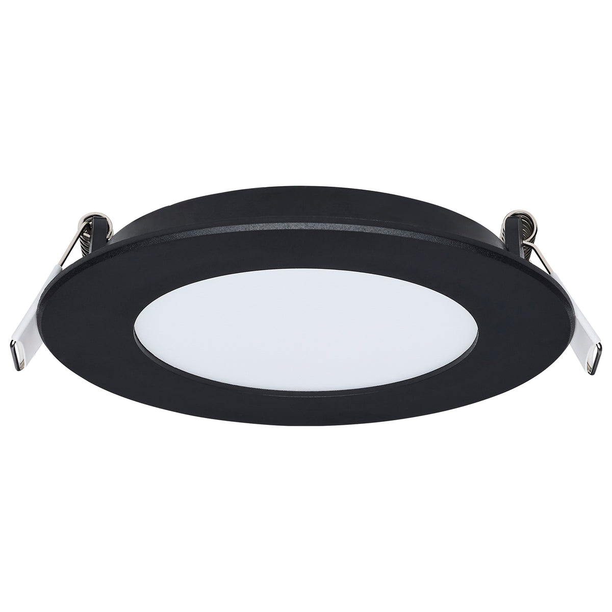 8 Watt LED Direct Wire Performer Series Downlight - Remote Driver - 4 Inch - 27K/3K/35K/4K/5K CCT Selectable - Round - Flat Face - Black Finish