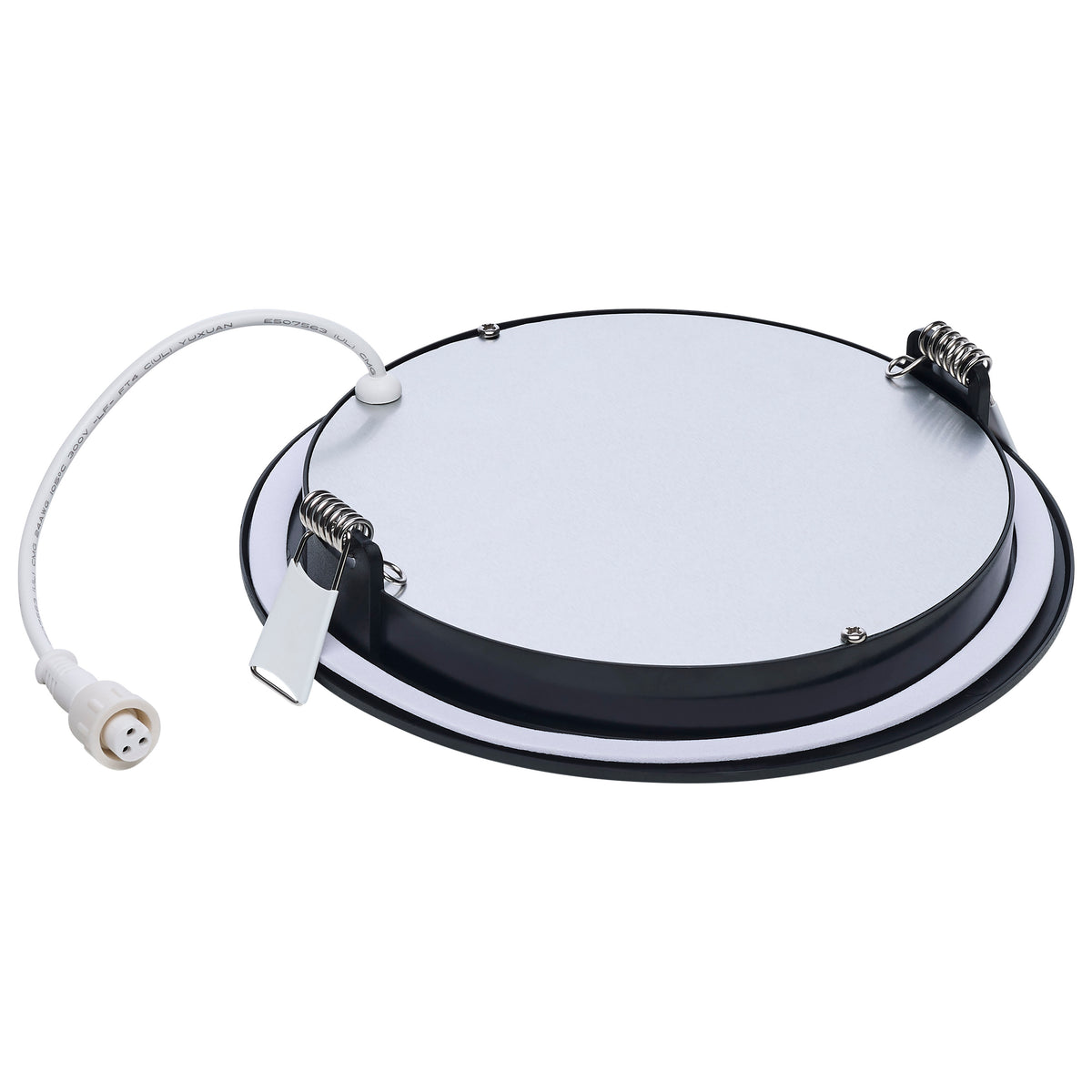11 Watt LED Direct Wire Performer Series Downlight - Remote Driver - 6 Inch - 27K/3K/35K/4K/5K CCT Selectable - Round - Flat Face - Black Finish