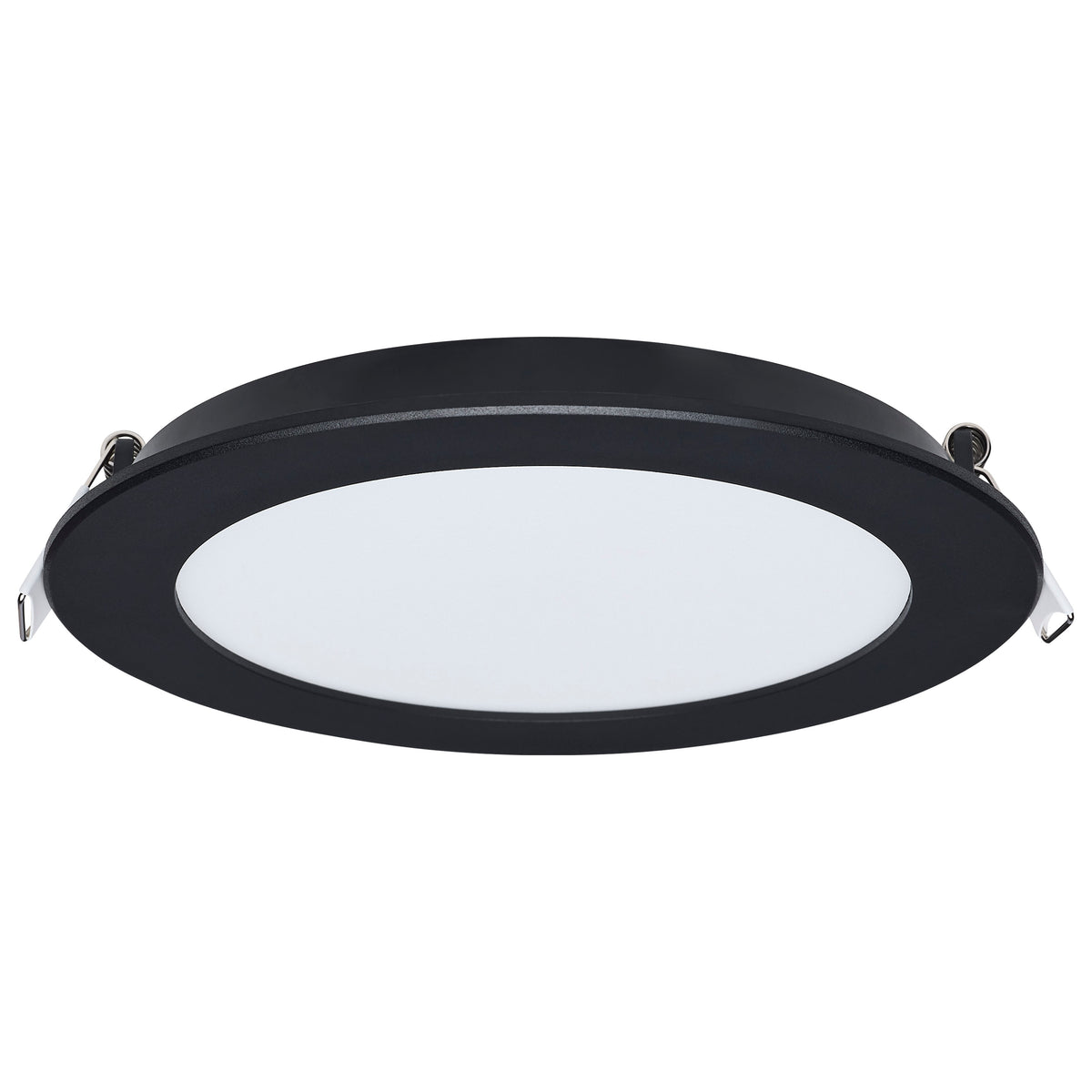 11 Watt LED Direct Wire Performer Series Downlight - Remote Driver - 6 Inch - 27K/3K/35K/4K/5K CCT Selectable - Round - Flat Face - Black Finish