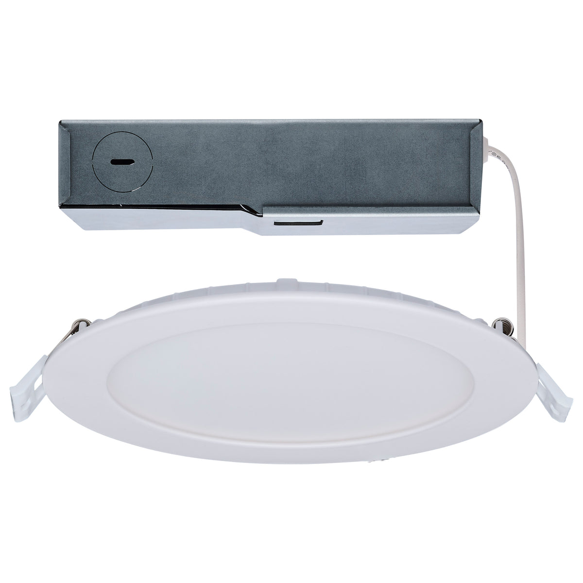 11/15 Watt - LED Direct Wire Downlight - 27K/3K/35K/4K/5K - Remote Driver - 6 Inch - Round - Flat Face - White Finish