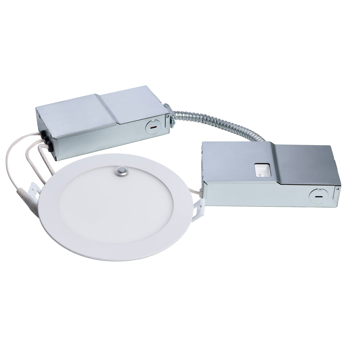 15/11 Watt LED Direct Wire Downlight - 27K/3K/35K/4K/5K - 6-Inch - Dual Dimming - Round - with Integrated Emergency and Test Switch