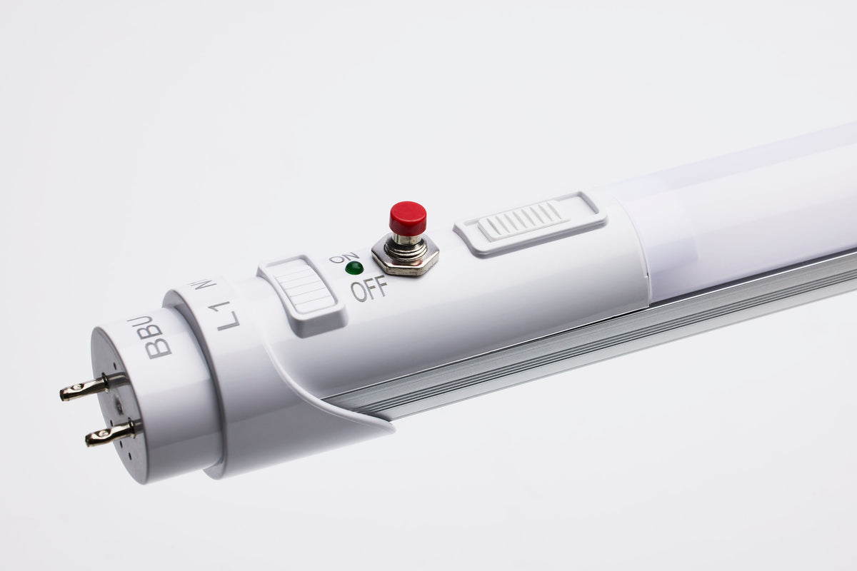 17 Watt 48 Inch T8 LED - 35K/40K/50K CCT Selectable - Ballast Bypass with Battery Backup - G13 Base - 120-277 Volt
