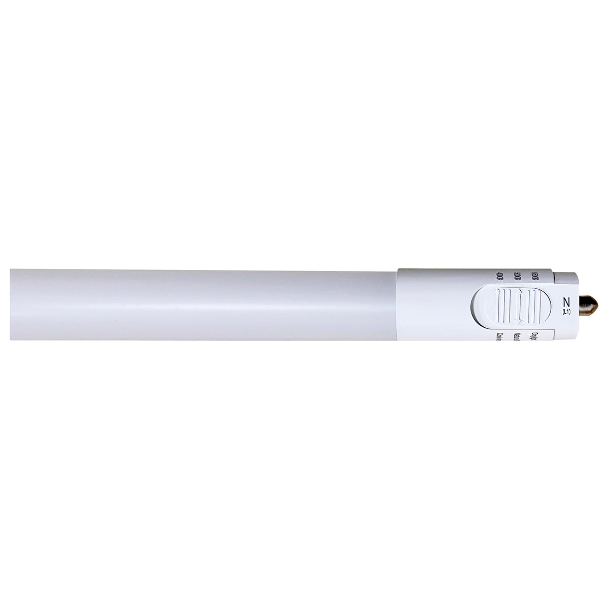 24 Watt T8 LED - Single Pin Base - CCT Selectable - Type B - Ballast Bypass - PET Shatterproof Coated - White Finish - 72 Inches - 120-277 Volt