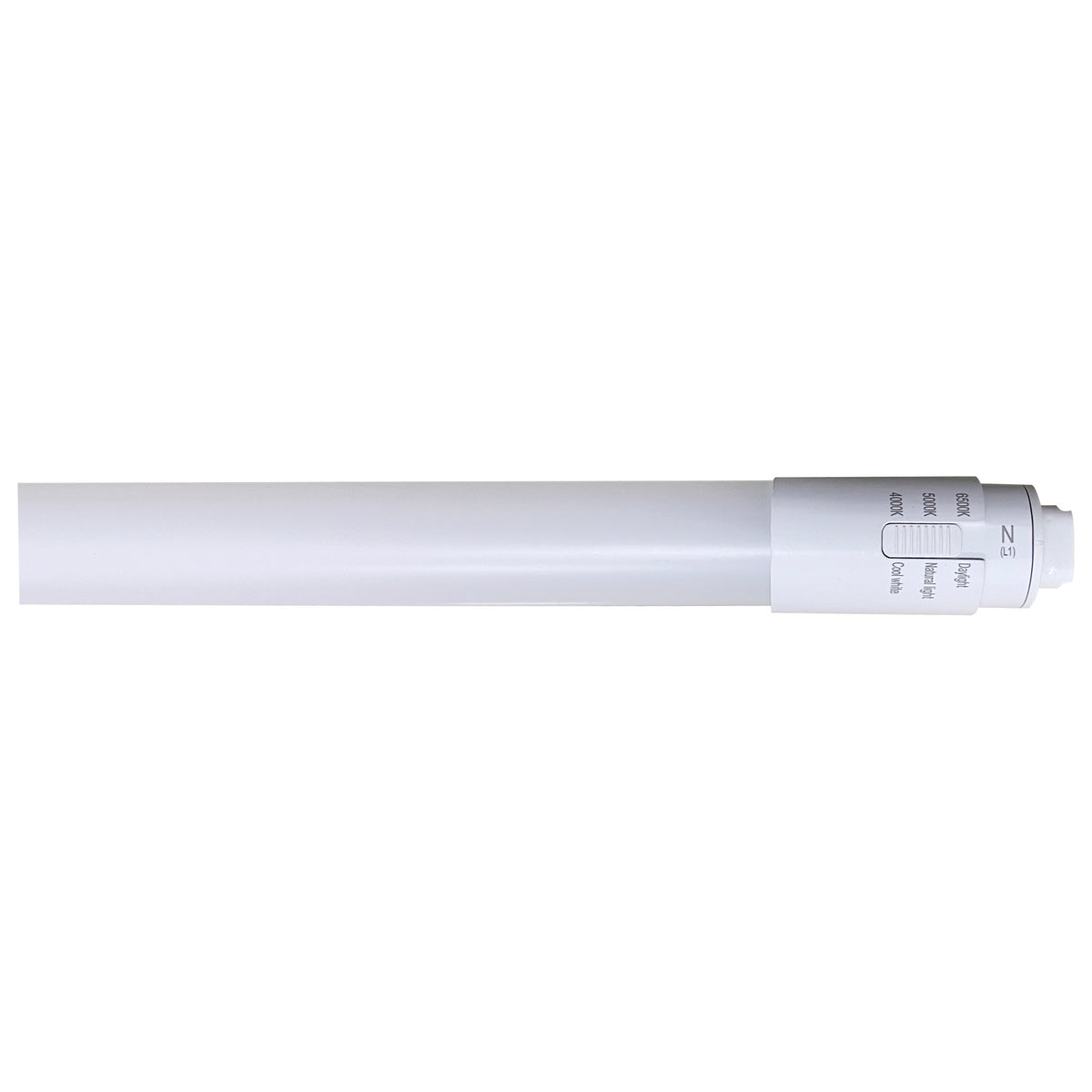 18 Watt T8 LED - Recessed Double Contact HO/VHO Base - CCT Selectable - Type B - Ballast Bypass - PET Shatterproof Coated - White Finish - 48 Inches - 120-277 Volt