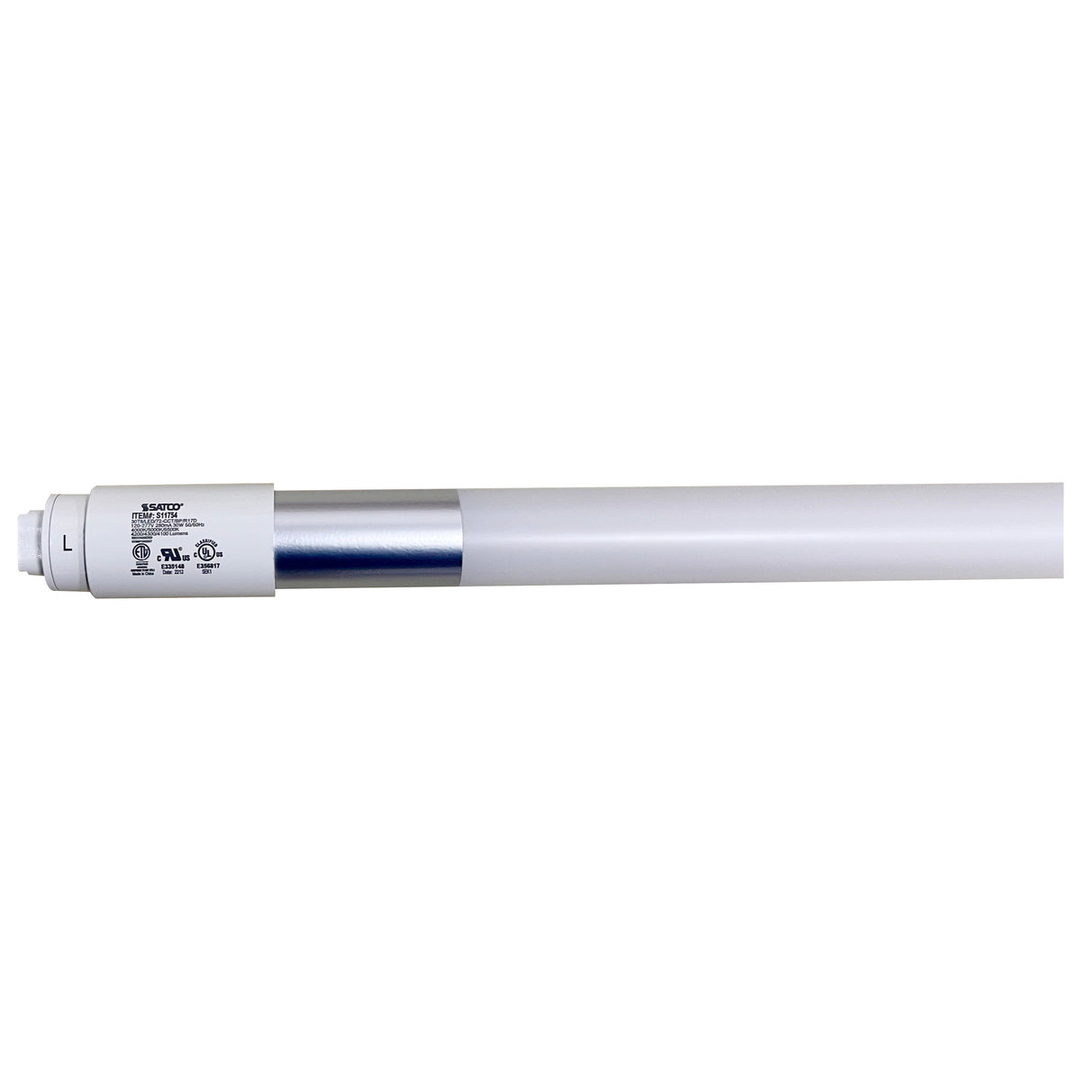 30 Watt T8 LED - Recessed Double Contact HO/VHO Base - Selectable - Type B - Ballast Bypass - PET Shatterproof Coated - White