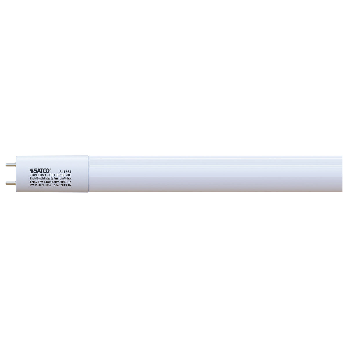9 Watt - 2 Foot LED - T8 - Selectable - Type B Ballast Bypass - G13 Base - 120-277 Volt bulb or fixture view