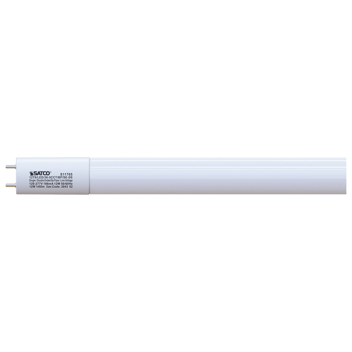 12 Watt - 3 Foot LED - T8 - Selectable - Type B Ballast Bypass - G13 Base - 120-277 Volt lighting product