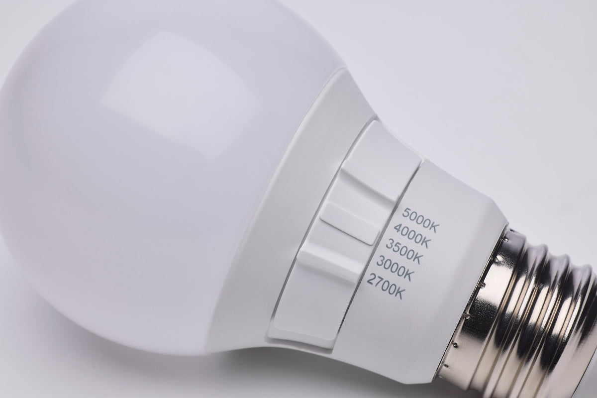 6 Watt A19 LED - 27K/3K/35K/4K/5K CCT Selectable - Medium Base - Frost Finish - 120 Volt