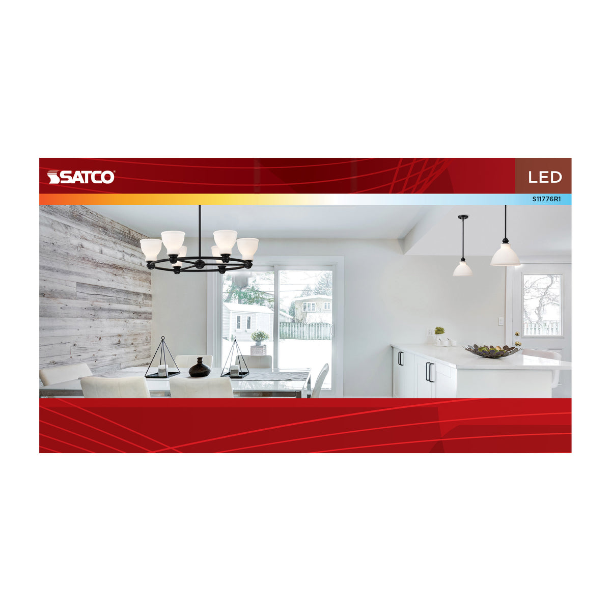 12 Watt A19 LED - 27K/3K/35K/4K/5K CCT Selectable - Medium Base - Frost Finish - 120 Volt - 4-Pack
